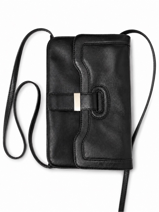 Botkier Handbags - Botkier Black Leather Crossbody with Silver Accent